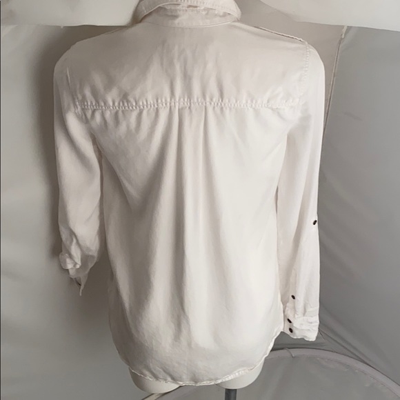 Express White Boyfriend button down shirt - Picture 4 of 9
